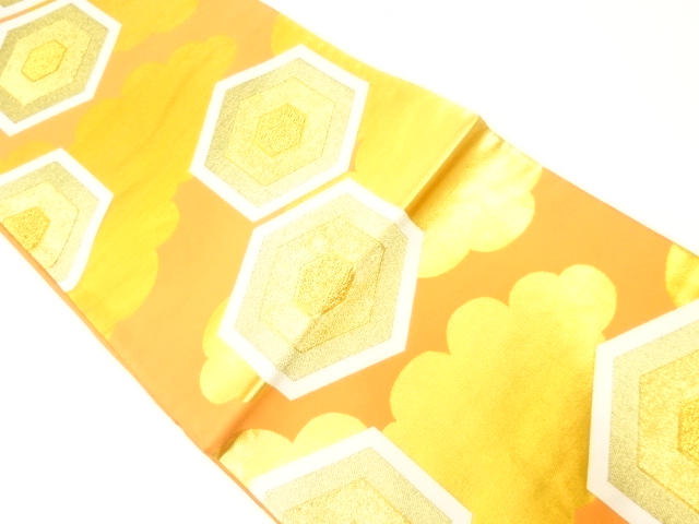 JAPANESE FUKURO OBI / WOVEN KIKKO PATTERN